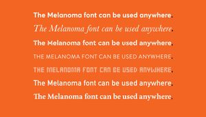 Melanoma Typeface - In-use